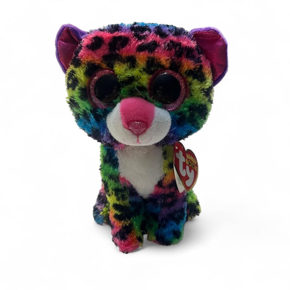 Ty Beanie Boos Dotty the Leopard Plush Multicolor Spots Brand New with Tags